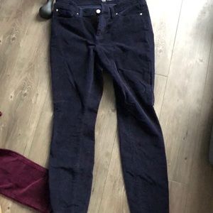 Corduroy Navy Gap skinny pants